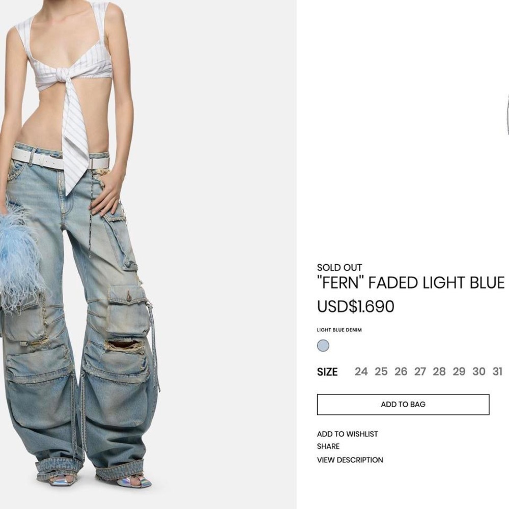 The attico fern jeans